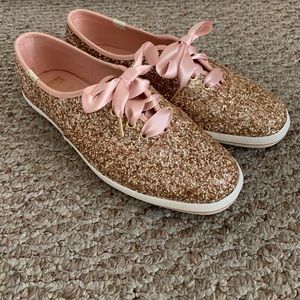 Keds x Kate Spade in Rose Gold Glitter